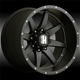 22" HAVOK H112 Wheel 🔥 22X14 -76 8X165 🔥CB 125 Black Lip Machined Rivets Rim🔻